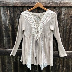 Boho Altar’d State Lace Up Medieval Fairycore Top